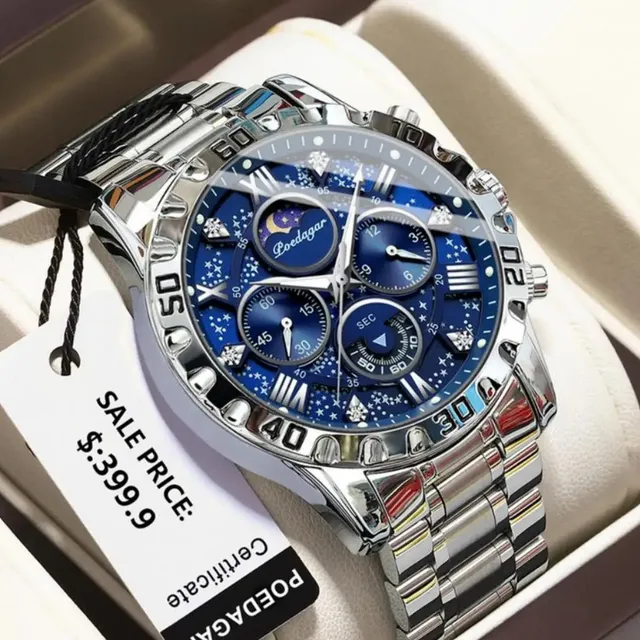 Reloj De Pulsera De Lujo Para Hombre, Resistente Al Agua