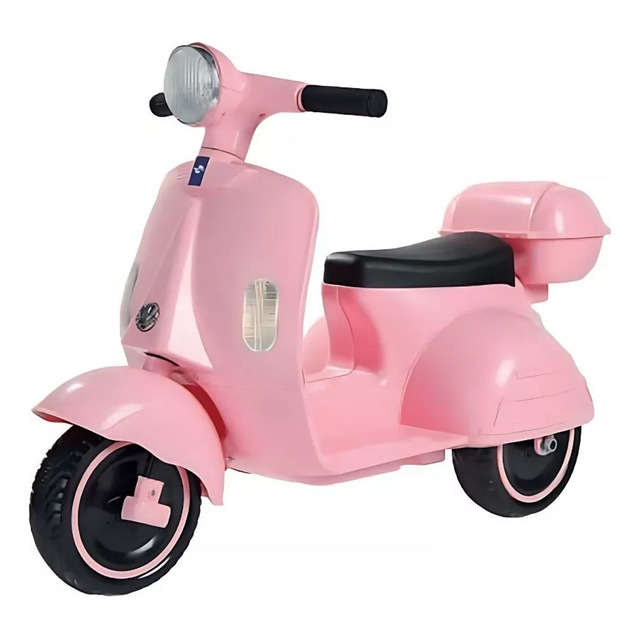 Moto Elétrica Scooter Infantil Rosa 6v Com Baú Unitoys Voltagem Do Carregador 110v/220v Moto Elétrica Scooter Infantil Rosa 6v Com Baú Unitoys Voltagem Do Carregador 110v/220v