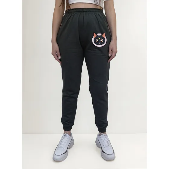 Pantalón Buzo Jogger Gata Luna Sailor Moon Lacombidelmemo