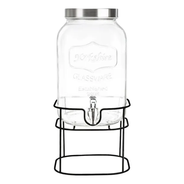 Dispensador para Bebidas Vitrolero Agua Vidrio Mason Garrafon 5lt con base
