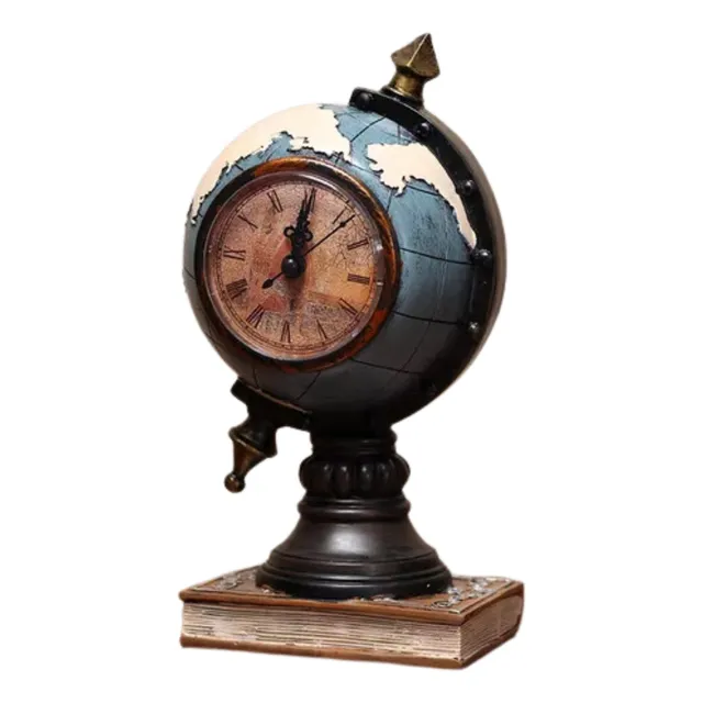 Globo Estatueta Decoração Quarto Relógio De Mesa Coleção