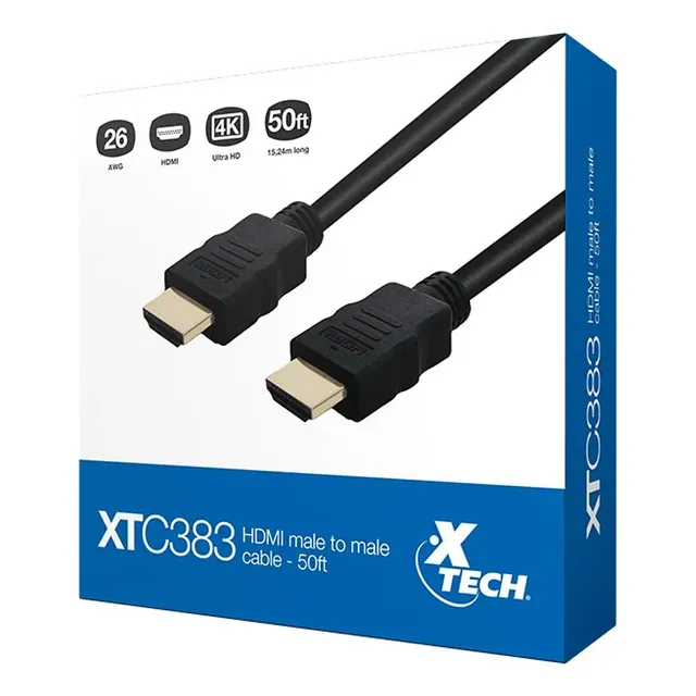 Cable adaptador HDMI Xtech XTC383 negro de 15m