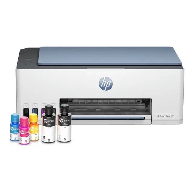 Impresora Multifuncional HP Smart Tank 525, Tinta Continua, Color, Copia, Escaner (1F3W3A)