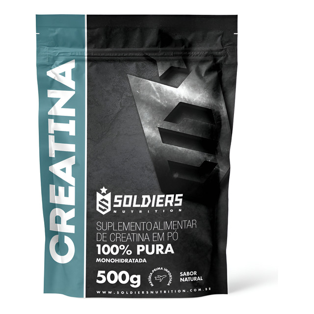 Creatina Monohidratada 500g Soldiers Nutrition 100% Pura Importada Alta Performance Múscul...