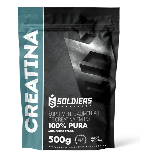 Creatina Monohidratada 500g Soldiers Nutrition Sabor Natural