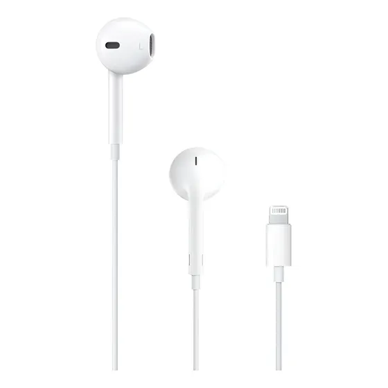 Fone de Ouvido Apple EarPods Intra-Auricular com Conector Lightning Branco - Distribuidor Autorizado