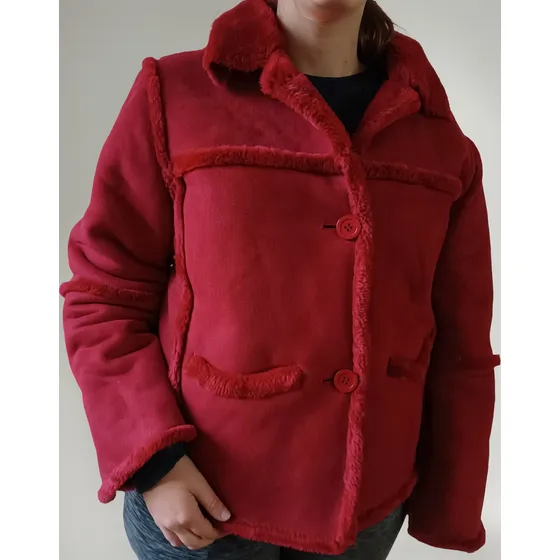 Campera Gamulán Nueva Todo Piel Eco Talle L Envio Gratis 