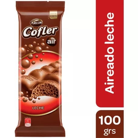 Chocolate Cofler Aireado Leche Air 100g Arcor - 01mercado