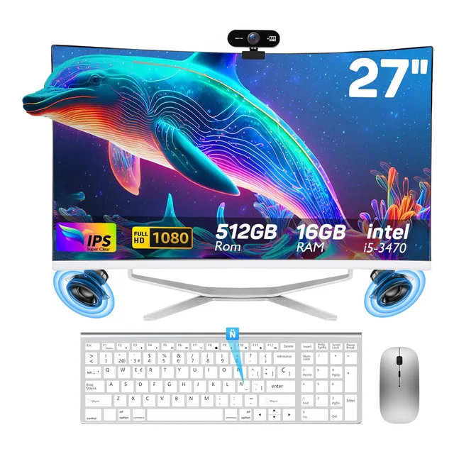 All In One Pc 27'' Computadora Curva 16gb Ram + 512gb Ssd