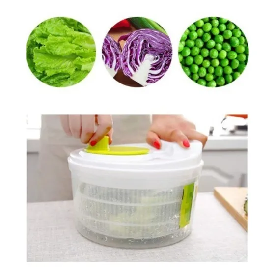Secador de ensalada de 3 litros con escurridor -