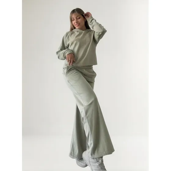 Conjunto De Plush Elastizado Mujer Palazzo