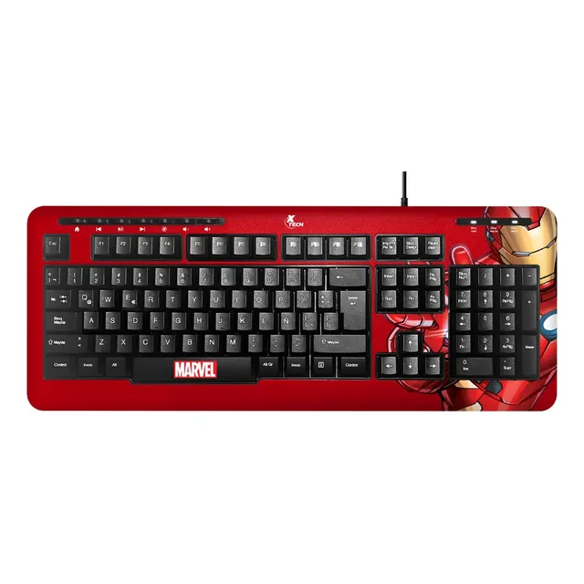 Teclado Membrana Cableado Xtech Marvel Edición Iron Man Css