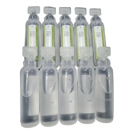 Pack 10 Unidades Suero Fisiológico 20 Ml Hidrata Limpia