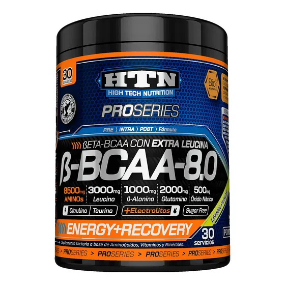 Htn Bcaa 8.0 De 360 Grs Con Oxido Nitrico Glutamina Sabor Lemon Punch