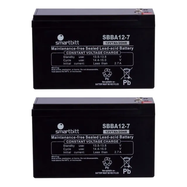 Kit De 2 Baterias Reemplazo No Break Ups Smartbitt 12v 7ah