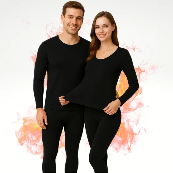 Conjunto Segunda Pele Térmica Flanelado Frio Intenso Preto