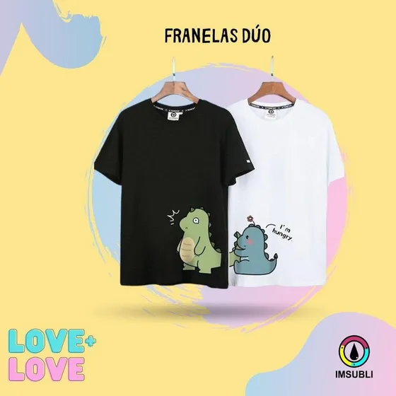 Franelas Dúo Para Parejas Personalizadas