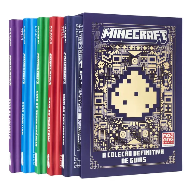 Box Minecraft: A Coleção Definitiva De Guias Mojang Ab (obras Oficiais Impecáveis Perfeitas Para Fãs De Todas As Idades: Redstone, Sobrevivência, Explorador, Combate E Criativo) Em Português Capa Dura