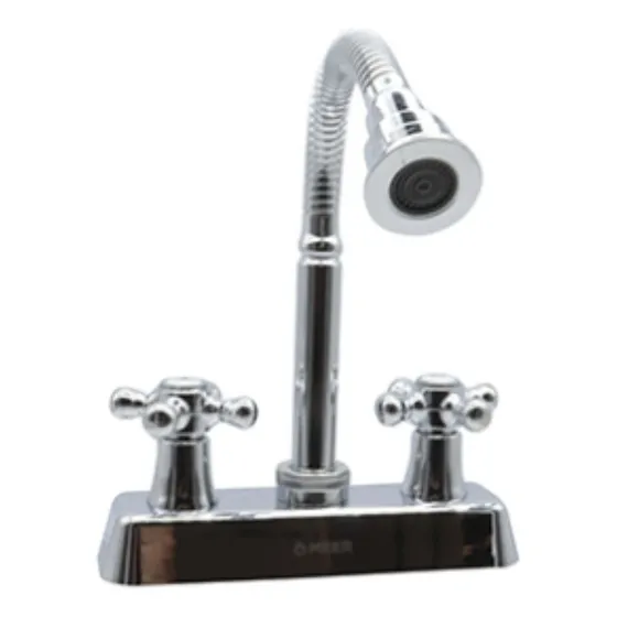 Mezcladora Lavabo Cnx Flexible Cromado Color Plateado