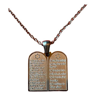 Collar Medalla De Los Diez Mandamientos Collar Medalla De Los Diez Mandamientos