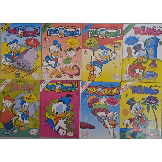 Pato Donald ,tio Rico Revsitas Lote De 8 Unidades Nuevas