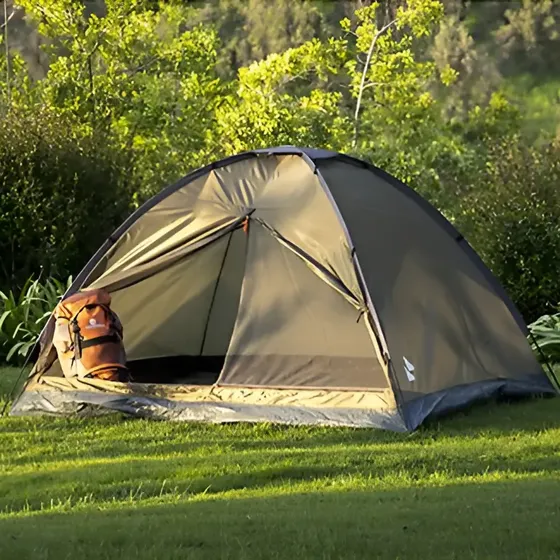 Klimber Carpa Iglú Dome Pack 2 Personas Color Gris\u002FVerde | Cuotas sin interés
