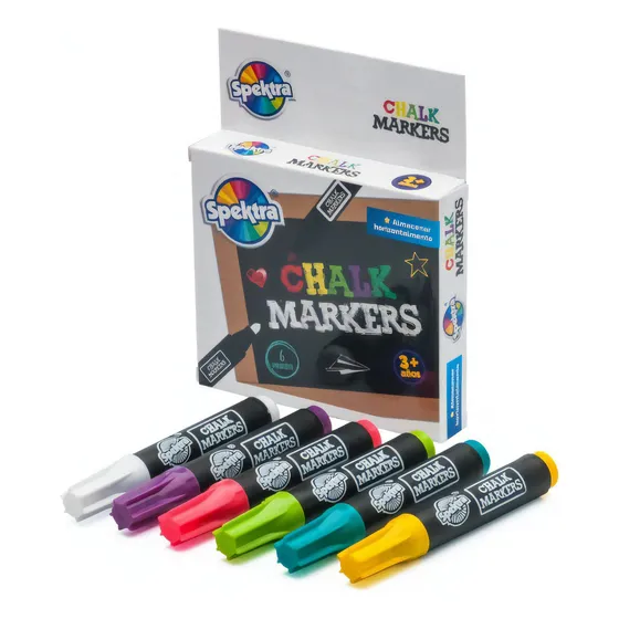 Marcadores Para Tablero Negro Borrable Chalk Markers Caja X6