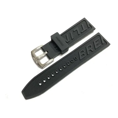 Zx Pulseira Preta Para Breitling Com Fecho Inox Premium