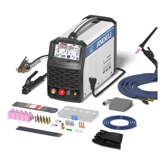 Máquina De Solda Tig/dc 180a 127/220v Tig-250mpl Pro Andeli Tig/hf/frio/pulso/lift Limpo Mma