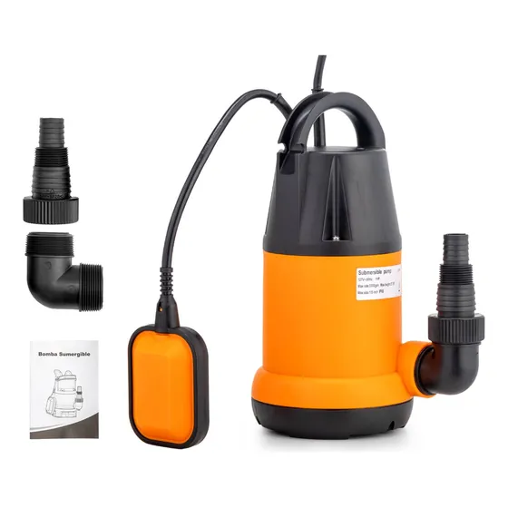 Bomba Sumergible De Agua De Plástica 1 Hp 127 V Color Naran