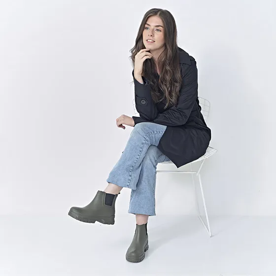 Bota De Lluvia Goma Mujer Moda Impermeables Plataforma