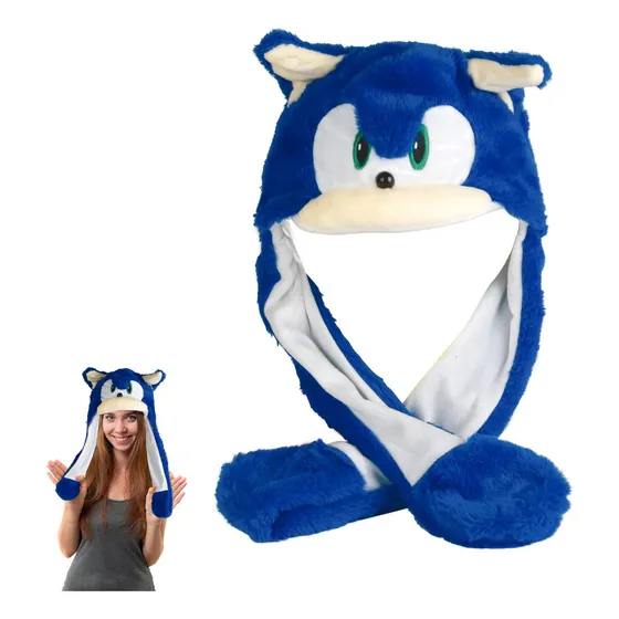 Gorro Orejas Móviles Y Luces Led De Sonic Kawaii 