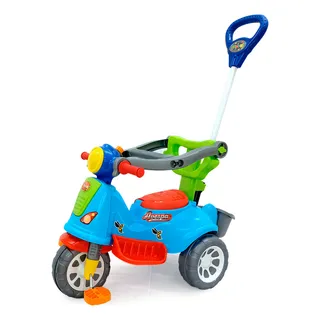 Triciclo Infantil Avespa Carrinho Passeio Andador Azul Maral Triciclo Infantil Avespa Carrinho Passeio Andador Azul Maral