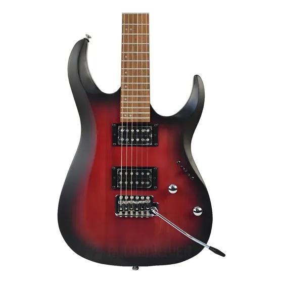 Guitarra eléctrica Cort X Series X100 de meranti black cherry burst poro abierto con diapasón de jatoba