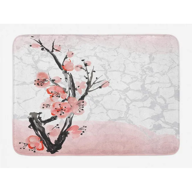 Lunarable Tapete Baño Floral Flor Cerezo Japon Rama Arbol X