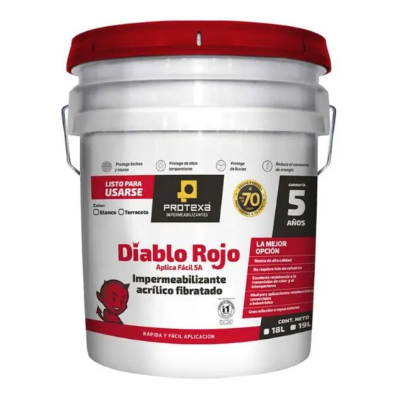 Protexa Impermeabilizante Diablo Rojo 5 Años 19l Terracota