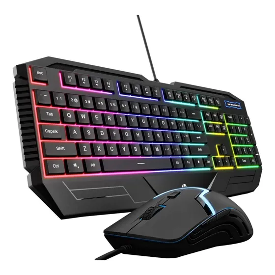 Combo Teclado + Mouse Gaming Rgb Hp
