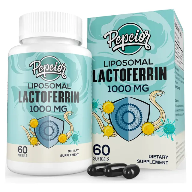 Suplementos de lactoferrina liposomal bovina 1000 mg 60 S