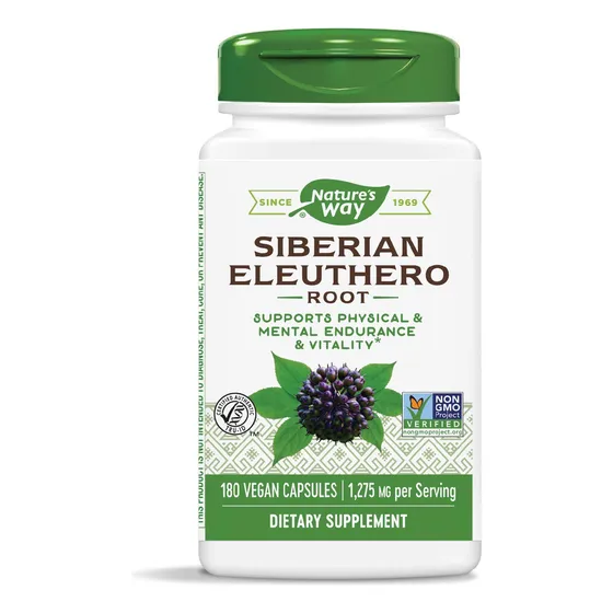 Suplemento Nature's Way Siberian Eleuthero 180 Vcaps