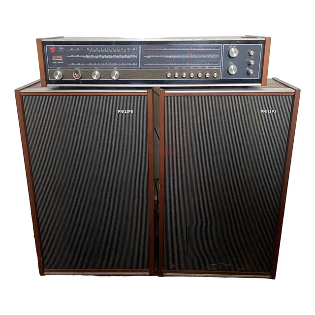 Philips 09rh786 Radio Stereo Receiver Con Parlantes 1970