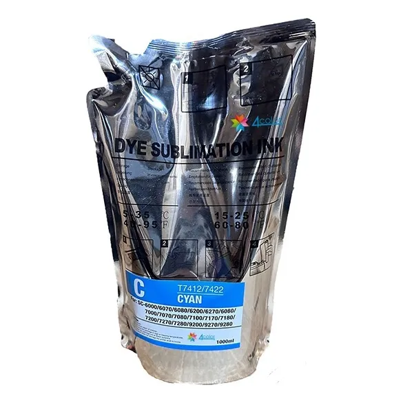 Tinta Sublimación Bolsa Epson Compatible Cmyk Sin Chip