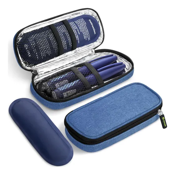 Estuche Termico De Viaje Compacto 19,5x8x3,5 Cm - Azul