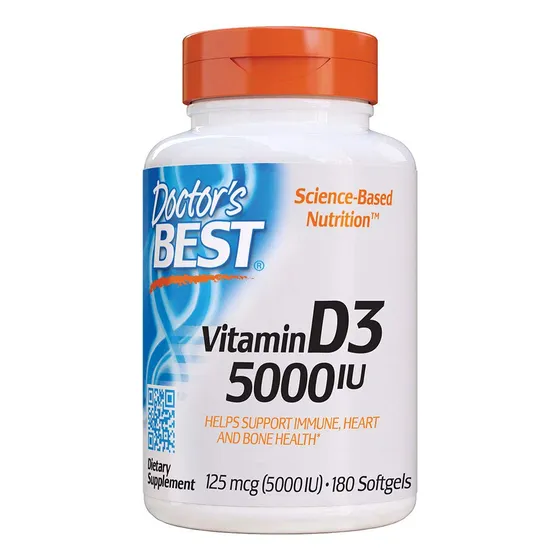 Suplemento Doctor's Best De Vitamina D3 5000 Iu 180 Comprimi