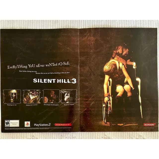 Anuncio Vintage Original Silent Hill 3 - Ps2 - Laminated A3