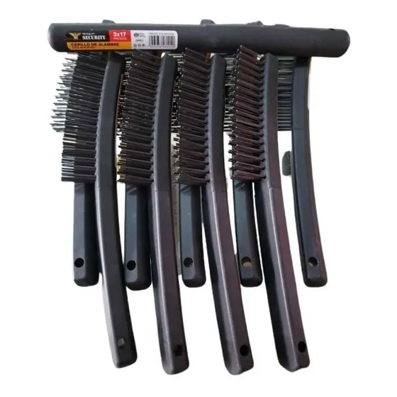 Cepillo De Alambre Mango Plastico Negro