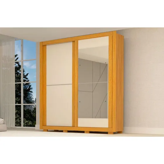 Guarda Roupa 2 Portas De Correr (1 C/ Espelho) E 3 Gavetas N