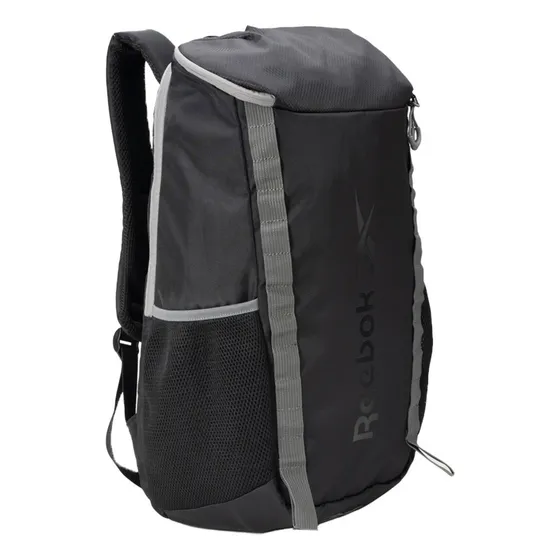 Mochila Mochilero 30lts Apertura Superior Porta Notebook Reebok Color Negro Diseño De La Tela Liso