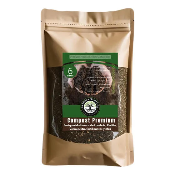 Compost Premium 6lt Humus-perlita-vermiculita-fibra De Coco