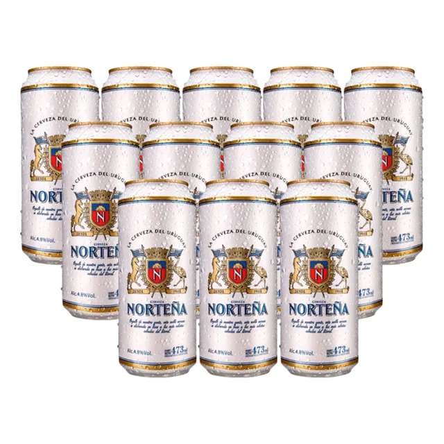 Cerveza Norteña lata 473ml pack X12