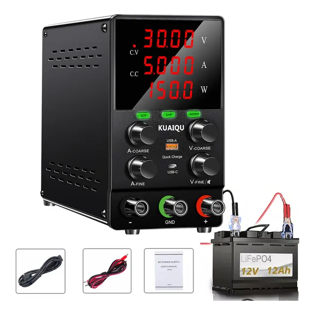 Ocp Ovp Protección contra cortocircuitos Sps305s 30v 5a Fuente de Alimentación Regulable Laboratorio 150w Interfaz Usb a Usb C